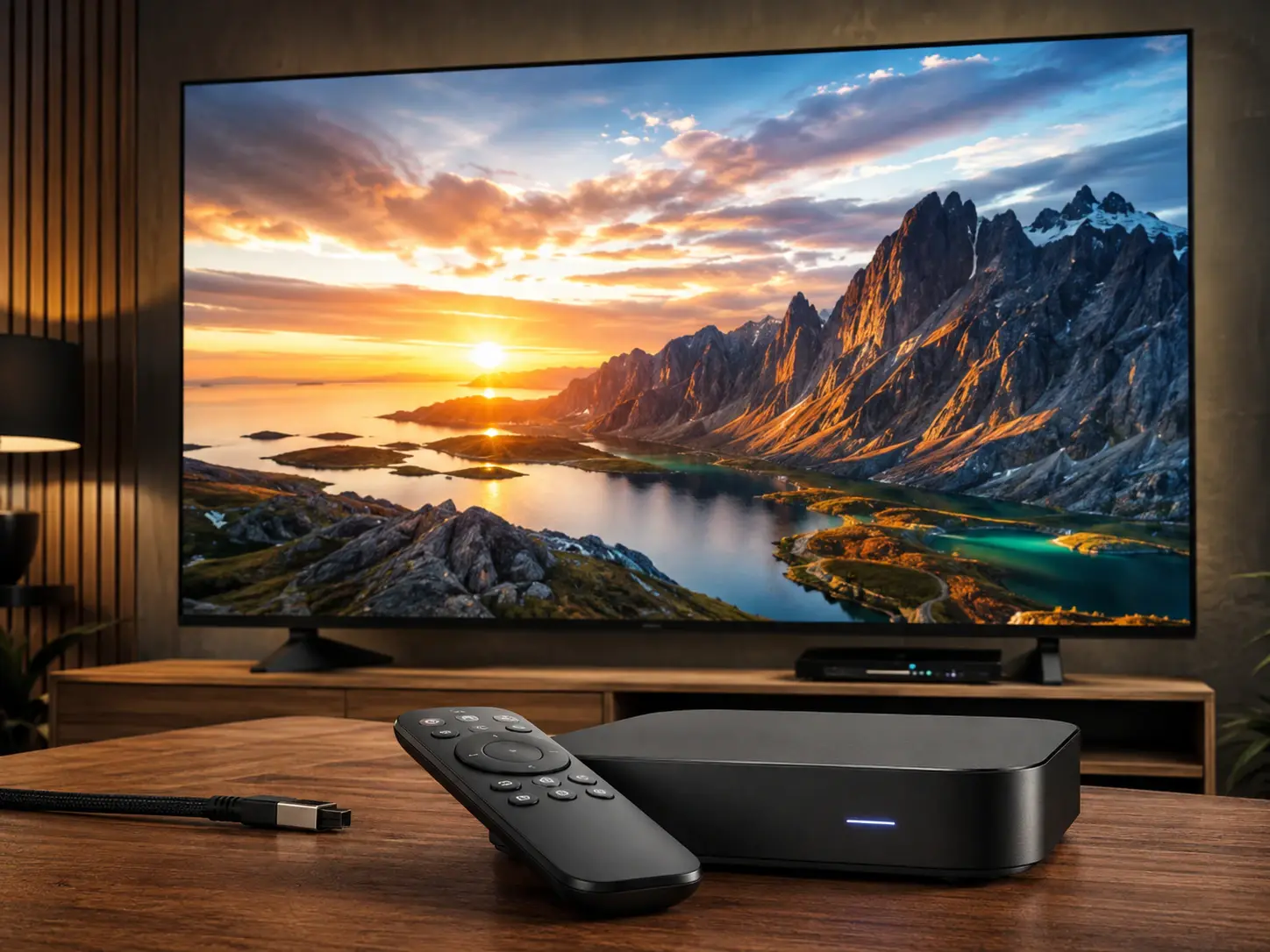 4K Fernseher mit kontrastreichem HDR Film