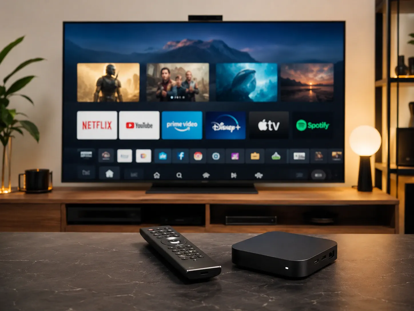 Android-basierte TV Box mit App-Oberfläche